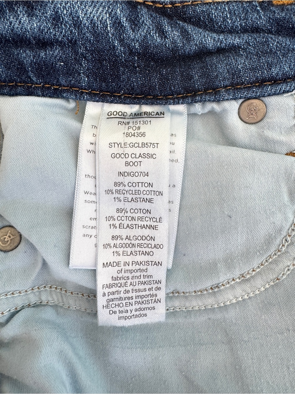 Good American Women's Medium Blue Bootcut Jeans - Picture 5 of 10